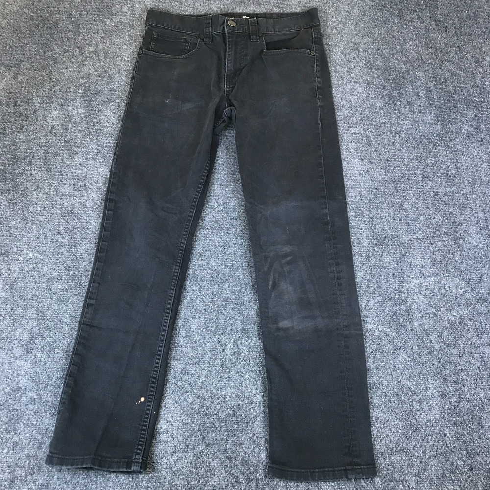 RSQ New York Jeans Mens 30x28 Black Denim Mid Rise Classic Slim Fit Straight Leg
